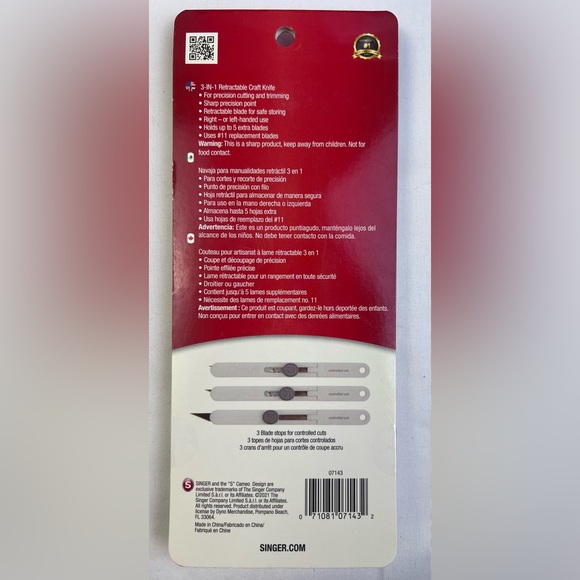 Singer Pin & Tool Caddy with Craft Knife & craft knife blade refill - Picture 12 of 15